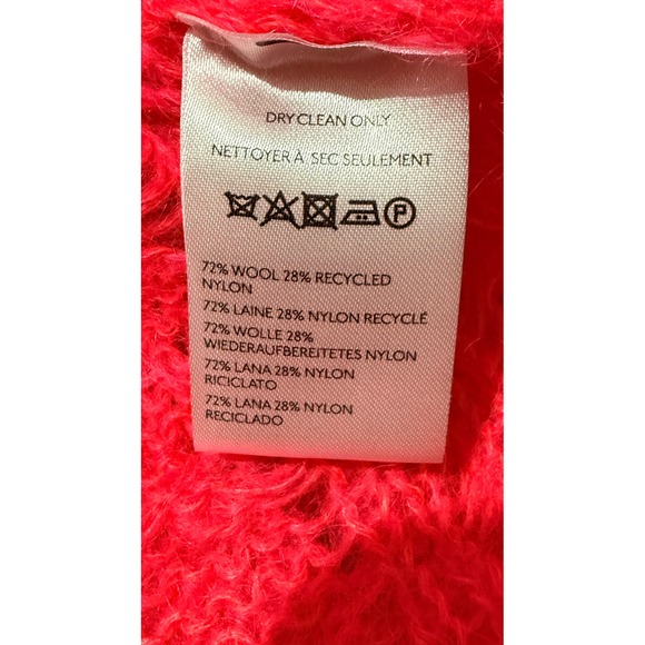 Anthropologie Mohair‎ Posey Stitchy Pink Pullover Sweater Wool Knit Sheer Soft - Picture 10 of 11